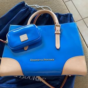 New w/o tags bright blue patent Dooney.
